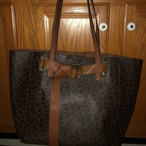 CK Calvin Klein logo tote bag mint